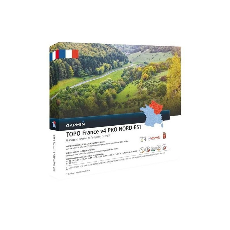 GARMIN Carte Topo France V5 Nord-Est Pro