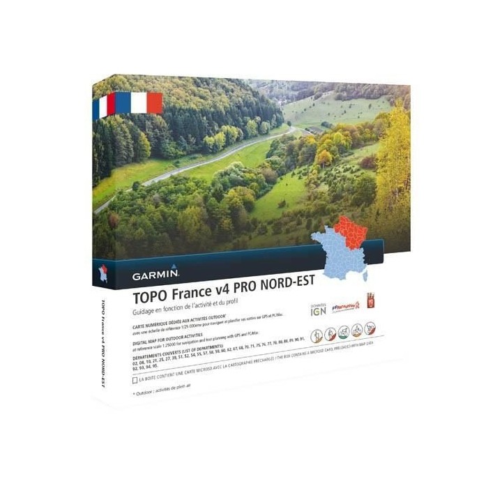 GARMIN Carte Topo France V5 Nord-Est Pro