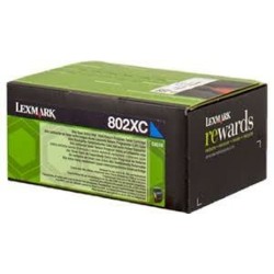 Toner Lexmark 802XC Bleu Cyan