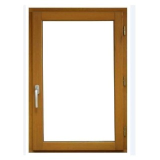 Fenetre 1 vantail tirant droit - H60 x L60 cm - Bois exotique