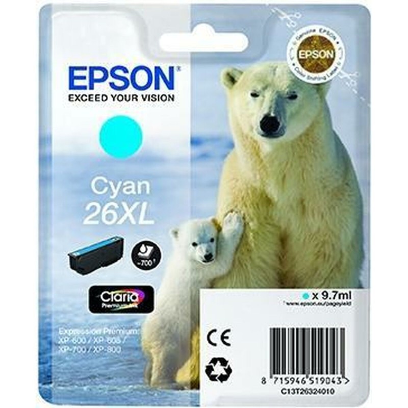 Cartouche d'encre originale Epson 26XL Cyan