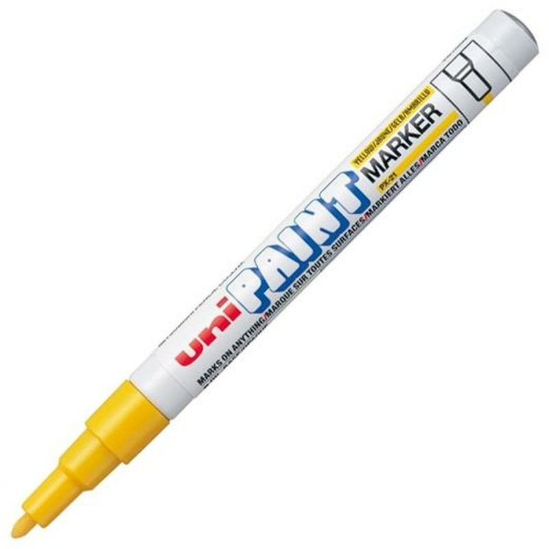 Marqueur permanent Uni-Ball Paint PX-21L Jaune 12 Unités