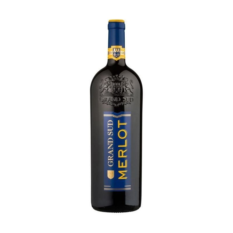 Grand Sud Merlot IGP Pays d'Oc - Vin rouge du Languedoc Roussillon - 1L