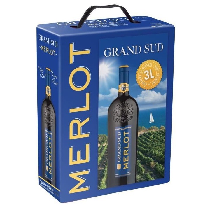 Grand Sud IGP Pays d'Oc Merlot - Vin rouge du Languedoc-Roussillon