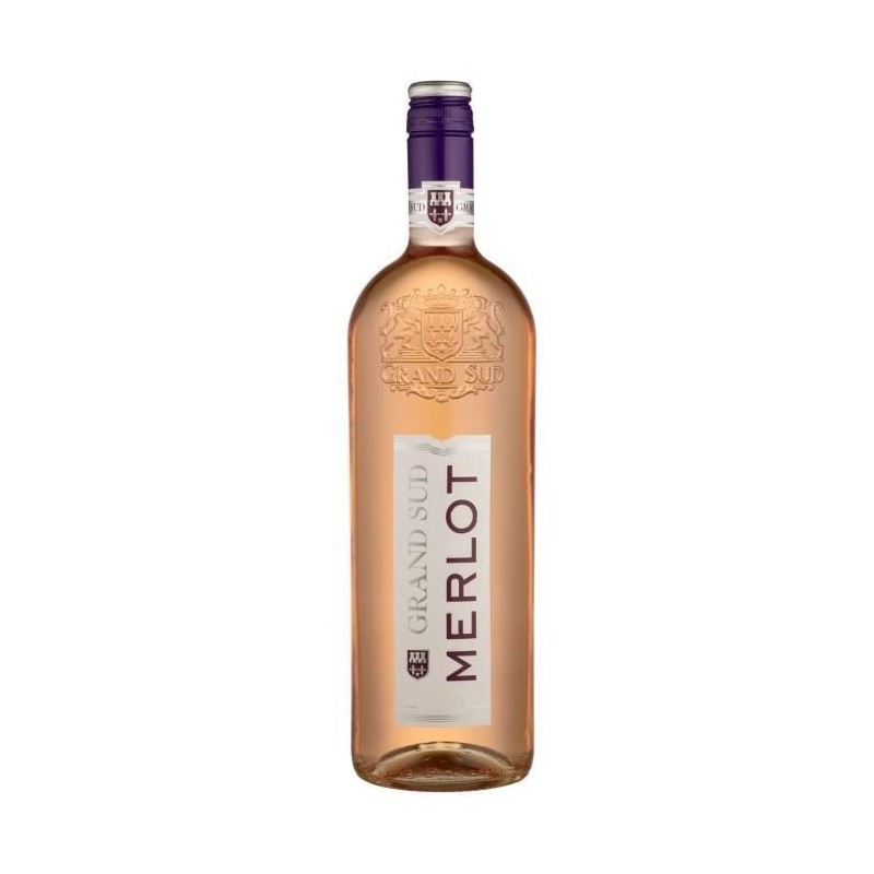 Grand Sud Merlot IGP Pays d'Oc - Vin rosé du Languedoc-Roussillon - 1L