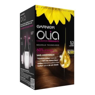 Coloration Permanente Olia GARNIER - Sans ammoniaque - 5.3 Châtain Cl