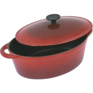 CREALYS GRAND CHEF Cocotte ovale en fonte d'acier émaillée - L 28 cm