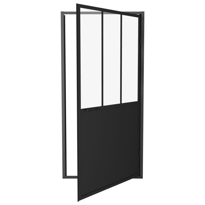 PORTE PIVOTANTE 100X200 STYLE INDUSTRIEL NOIR