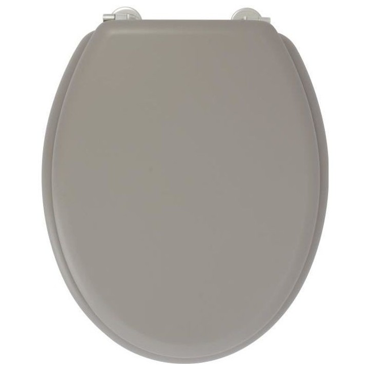 GELCO DESIGN Abattant WC Dolce - Charnieres inox - Bois moulé - Taupe