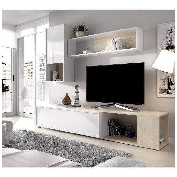 Meuble TV extensible - Classique - Panneau de particules revetement m