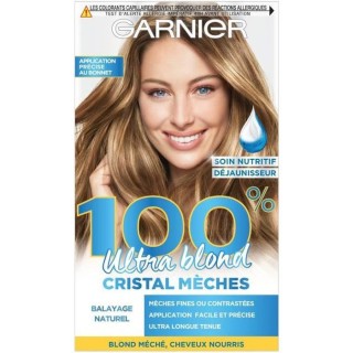 Coloration cristal meches GARNIER 100% Ultra Blond Creme Eclaircissant