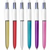 Ensemble de Stylos Bic Shine Silver Blanc 12 Pièces