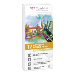 Feutres Tombow ABT-12P-2 12 Pièces Double pointe