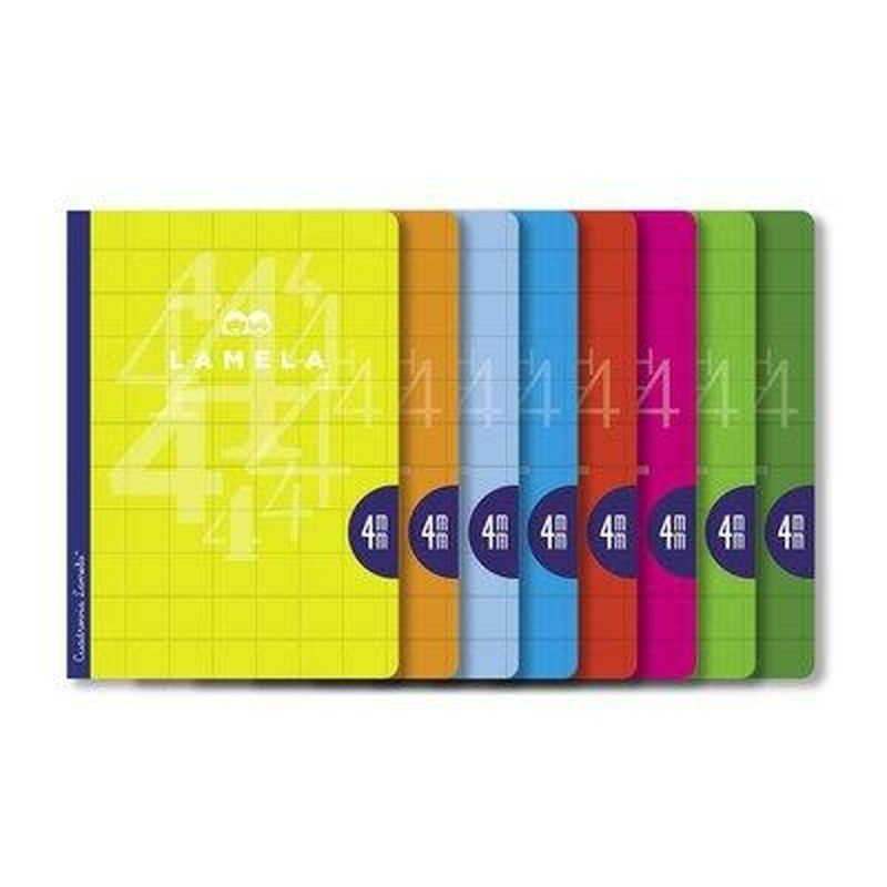 Carnet Lamela 4X4 4MM A4 50 Volets 10 Unités Feuilles quadrillées Multicouleur 90 g/m² (10 Unités)