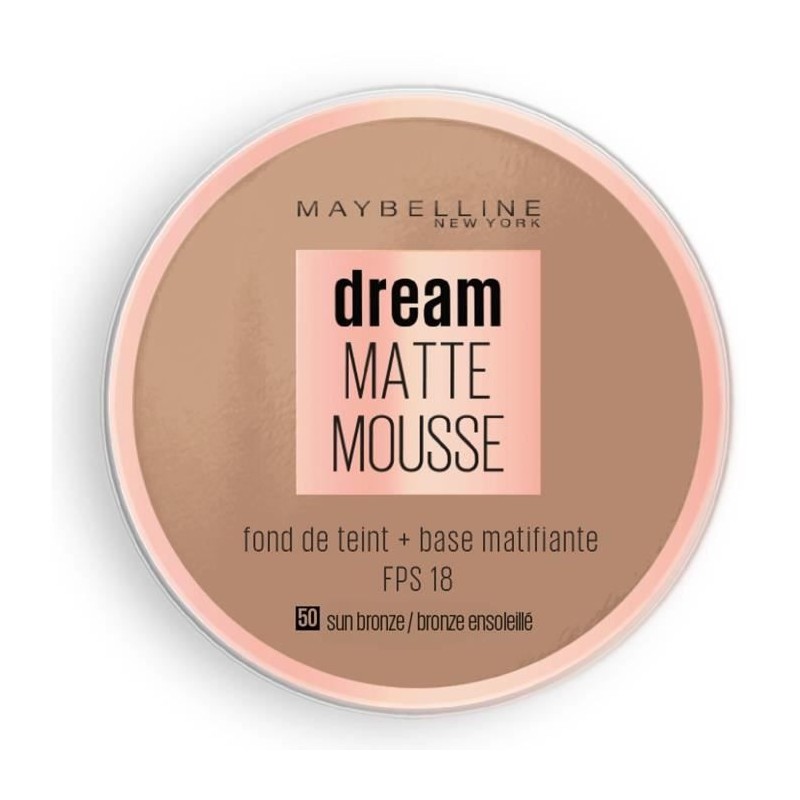 Fond de Teint MAYBELLINE Dream Mat Mousse 50 Bronze Ensoleillé 18ml