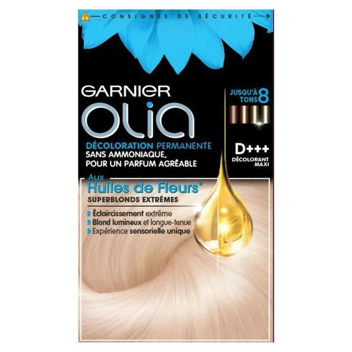 Creme de décoloration Permanente Olia GARNIER Sans Ammoniaque