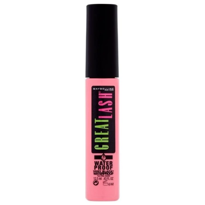 Mascara Longueur Great Lash MAYBELLINE NEW YORK - Waterproof - Very Bl