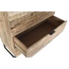 Caisson à Tiroirs DKD Home Decor Noir Naturel Métal Bois de manguier Alpino 80 x 40 x 115 cm