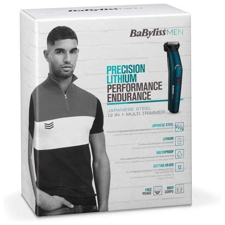 BABYLISS Tondeuse multi-usages Japanese Steel 12 en 1 - MT890E