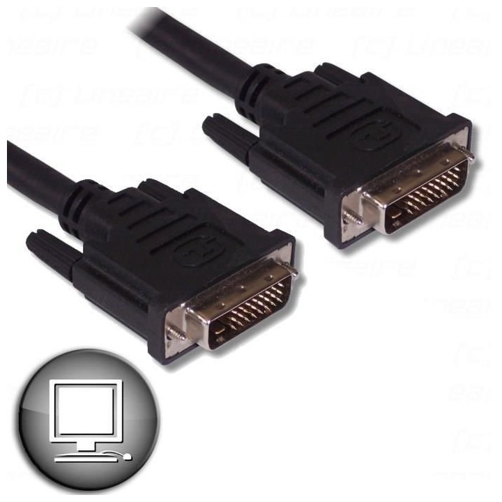 Cordon DVI-D Dual Link mâle / mâle 2m