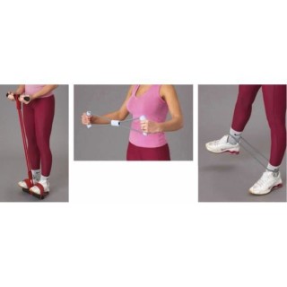 Kit d'exercice multifonction VITAEASY - 2 poignées EVA 45 cm - Rouge