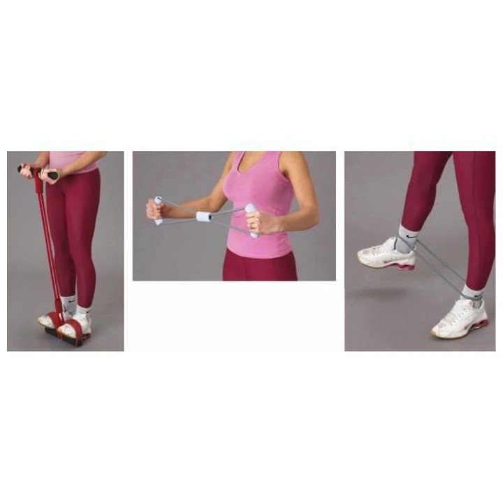 Kit d'exercice multifonction VITAEASY - 2 poignées EVA 45 cm - Rouge