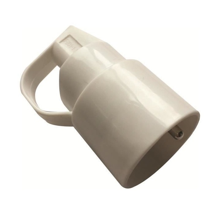 Fiche électrique femelle 2 Pôles + terre + Eclipses - Blanc