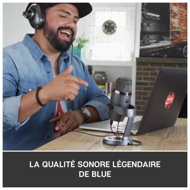 Microphone USB - Blue Yeti - Nano Premium pour Enregistrement, Streami