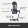 Microphone USB - Blue Yeti - Nano Premium pour Enregistrement, Streaming, Gaming, Podcast sur PC ou Mac - Gris