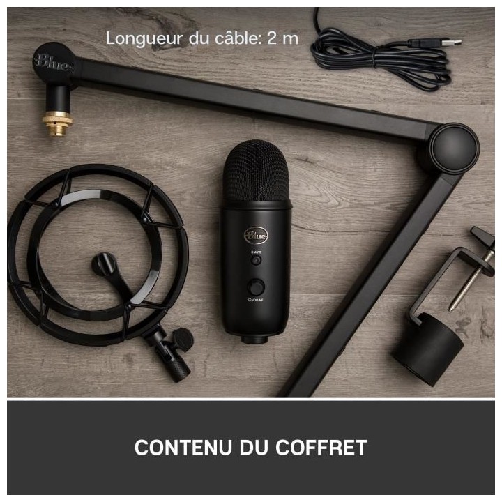 Ensemble Diffusion Pro - Blue Yeticaster - Avec Micro USB Yeti, Radius