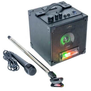 PARTY LIGHT &SOUND Ensemble karaoké avec animation lumineuse, Micro &