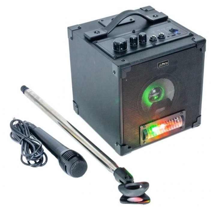 PARTY LIGHT &SOUND Ensemble karaoké avec animation lumineuse, Micro &