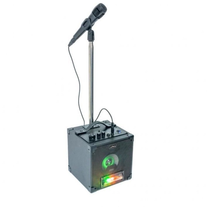 PARTY LIGHT &SOUND Ensemble karaoké avec animation lumineuse, Micro &