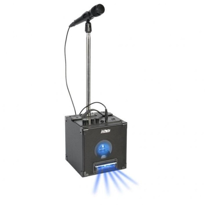 PARTY LIGHT &SOUND Ensemble karaoké avec animation lumineuse, Micro &