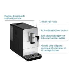 Machine expresso broyeur automatique - BEKO CEG5311X - Noir / Inox - Ultra compact - 1350 W / 15 bars