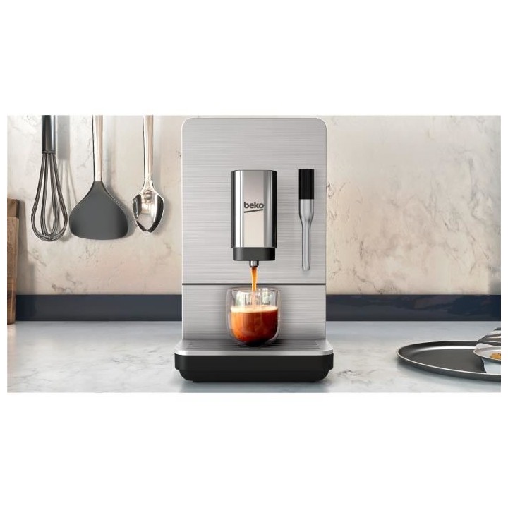 Machine expresso broyeur automatique - BEKO CEG5311X - Noir / Inox - U