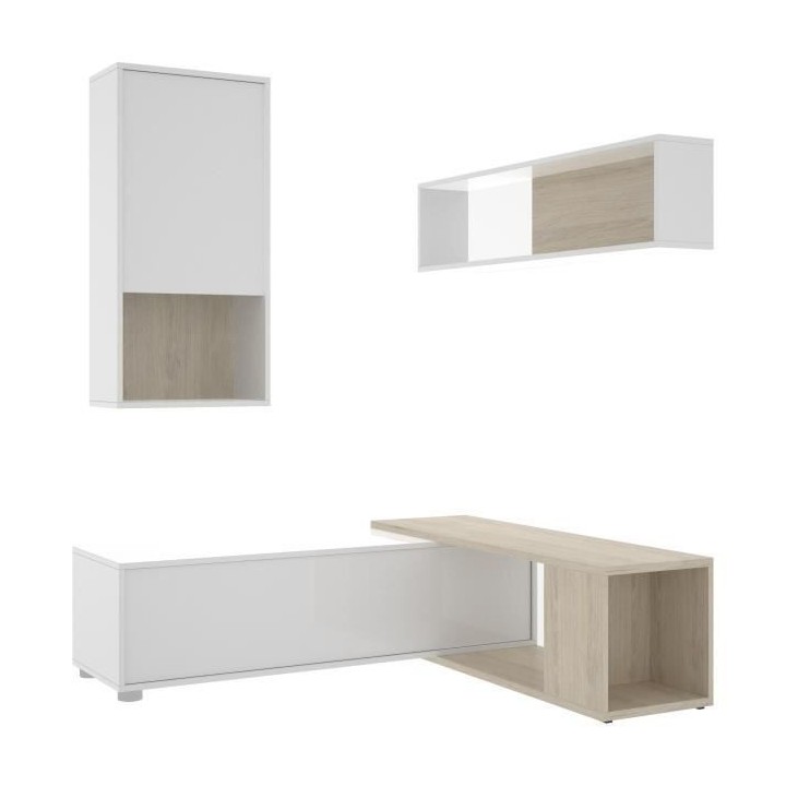 Meuble TV extensible - Classique - Panneau de particules revetement m