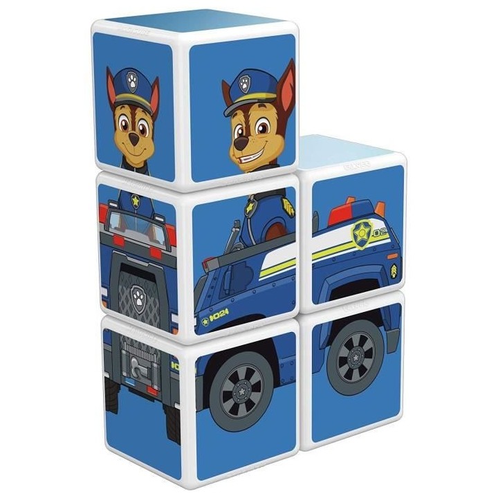 MAGICUBE - Pat' Patrouille Véhicule Chase (5 Cubes) - Modele Aléatoi