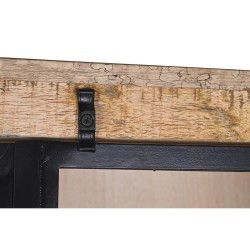 Étagère DKD Home Decor Noir Naturel Métal Bois de manguier 170 x 45 x 200 cm (1)