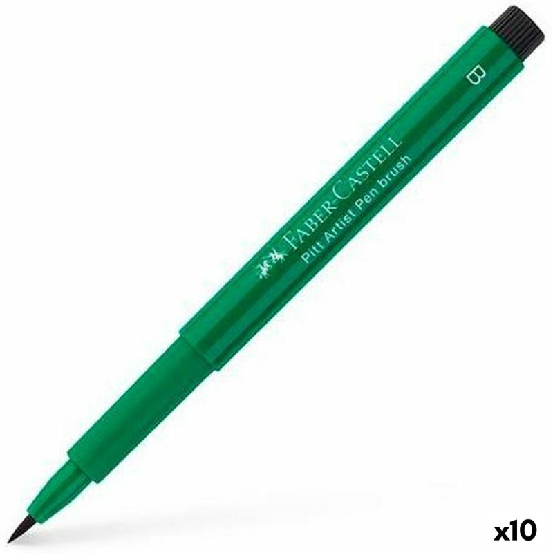 Feutres Faber-Castell Pitt Artist Vert foncé (10 Unités)