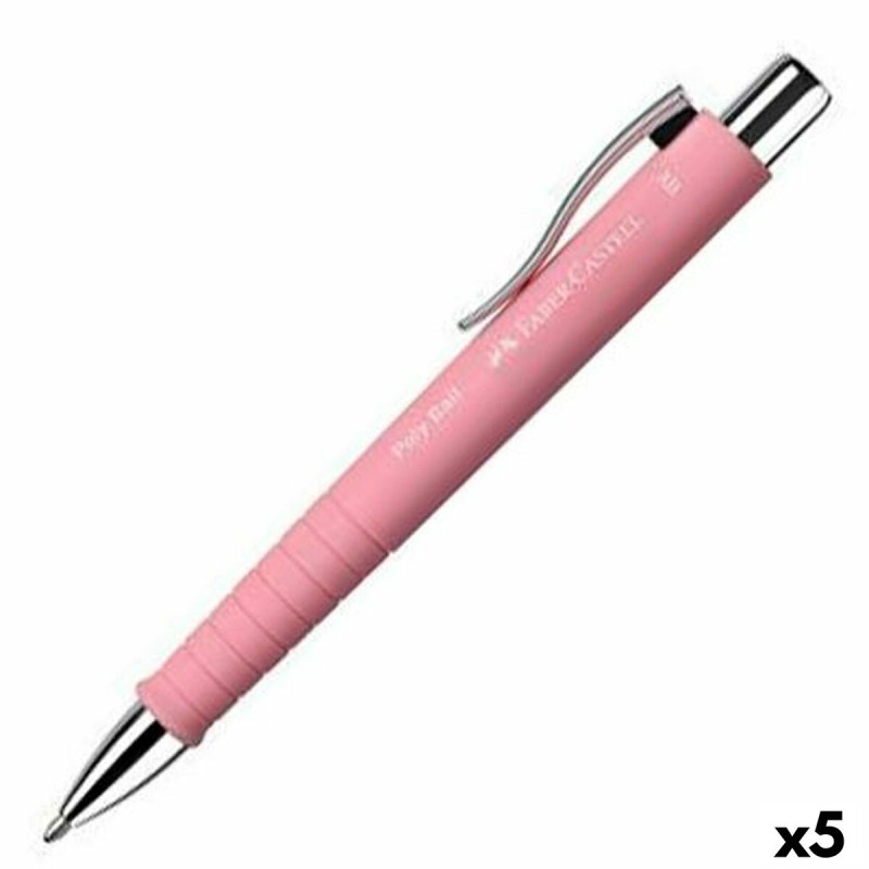 Crayon Faber-Castell Poly Ball XB Rose 5 Unités