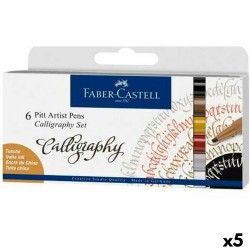 Ensemble de Marqueurs Faber-Castell Pitt Artist Coffret Calligraphie (5 Unités)