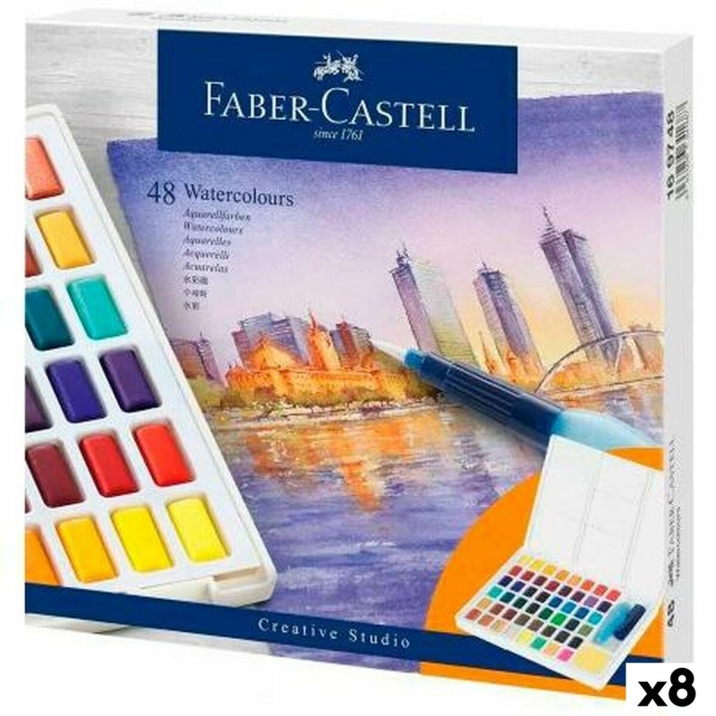 Set de peintures aquarelle Faber-Castell Creative Studio 8 Unités