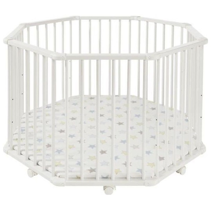 Geuther Parc Matrix Blanc 97 x 112 cm 3 Positions - 3 barreaux amovibl