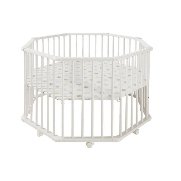 Geuther Parc Matrix Blanc 97 x 112 cm 3 Positions - 3 barreaux amovibl