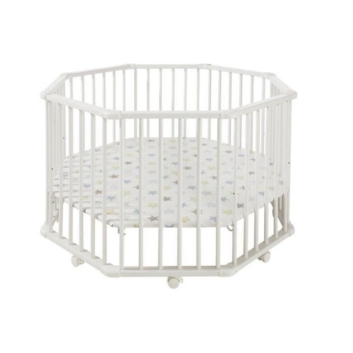 Geuther Parc Matrix Blanc 97 x 112 cm 3 Positions - 3 barreaux amovibl