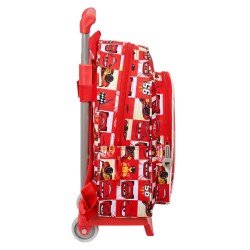 Cartable à roulettes Cars Let's race Rouge Blanc (27 x 33 x 10 cm)