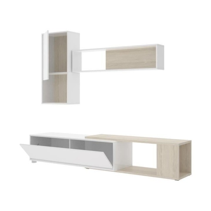 Meuble TV extensible - Classique - Panneau de particules revetement m