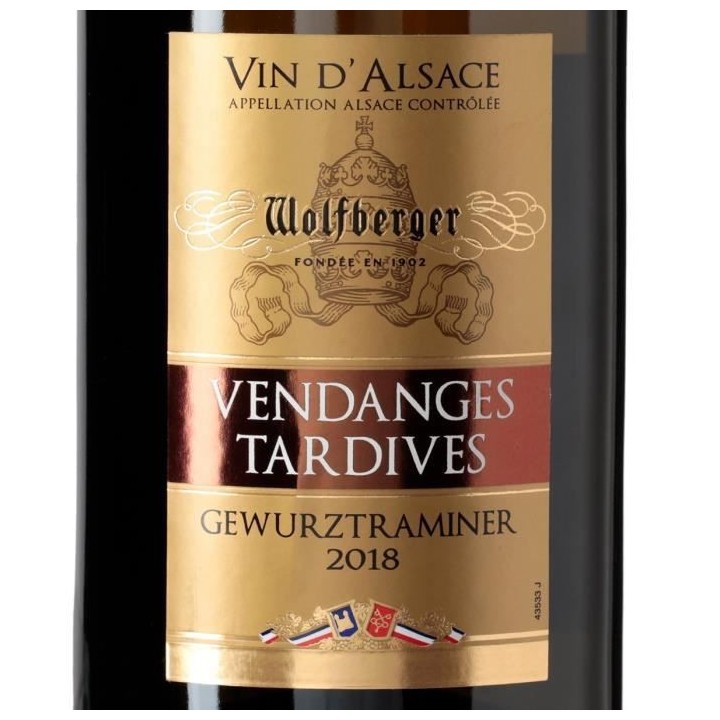 Wolfberger Vendanges Tardives 2018 Gewurztraminer - Vin blanc d'Alsace
