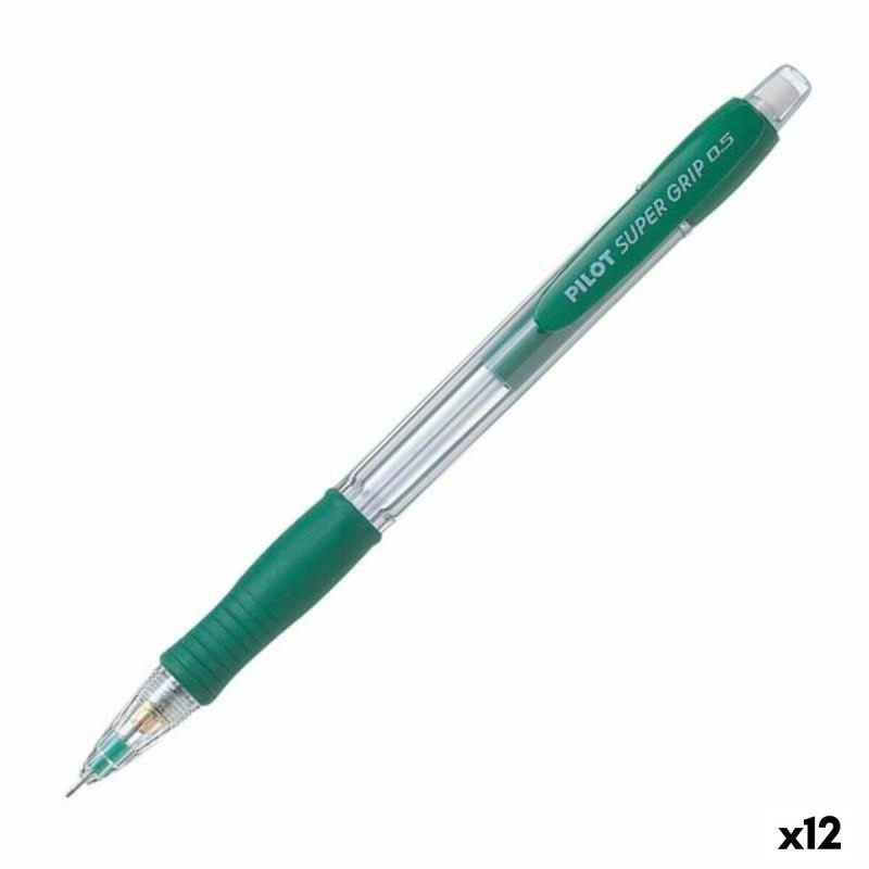 Portemines Pilot Super Grip Vert 0,5 mm (12 Unités)